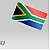 Флажок ЮАР Южно-Африканской Республики