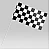 Флажок клетчатый черно-белый флаг - финиш - конец гонки - гоночный - для гонки