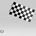 Прапорець картатий чорно-білий прапор - фініш - кінець гонки - гоночний - для перегонів