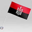 Флажок Черно Красный УПА с тризубом