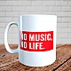 Чашка з написом No Music No Life